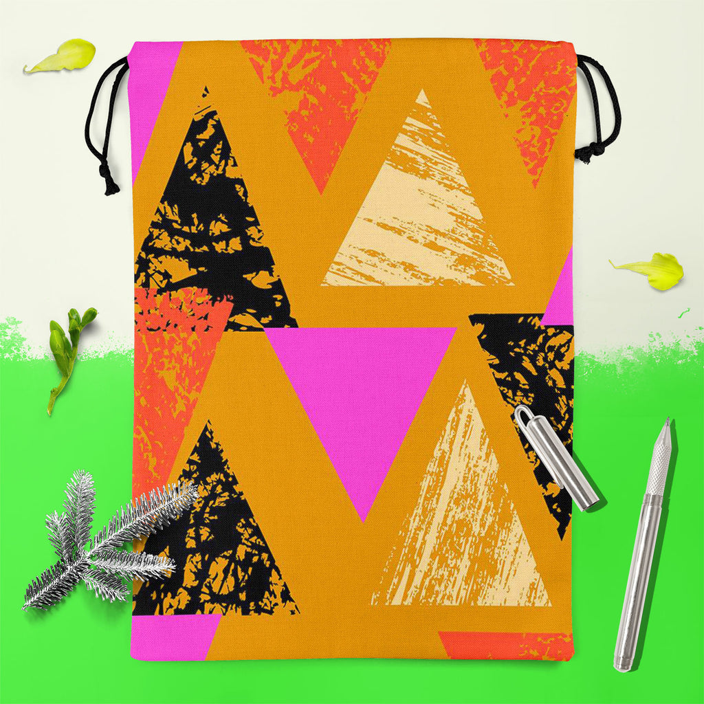 Mixed Triangled D3 Reusable Sack Bag | Bag for Gym, Storage, Vegetable & Travel-Drawstring Sack Bags-SCK_FB_DS-IC 5007539 IC 5007539, Abstract Expressionism, Abstracts, African, Ancient, Art and Paintings, Aztec, Bohemian, Brush Stroke, Chevron, Culture, Ethnic, Eygptian, Geometric, Geometric Abstraction, Graffiti, Hand Drawn, Historical, Medieval, Mexican, Modern Art, Patterns, Retro, Semi Abstract, Signs, Signs and Symbols, Splatter, Traditional, Triangles, Tribal, Vintage, Watercolour, World Culture, mix