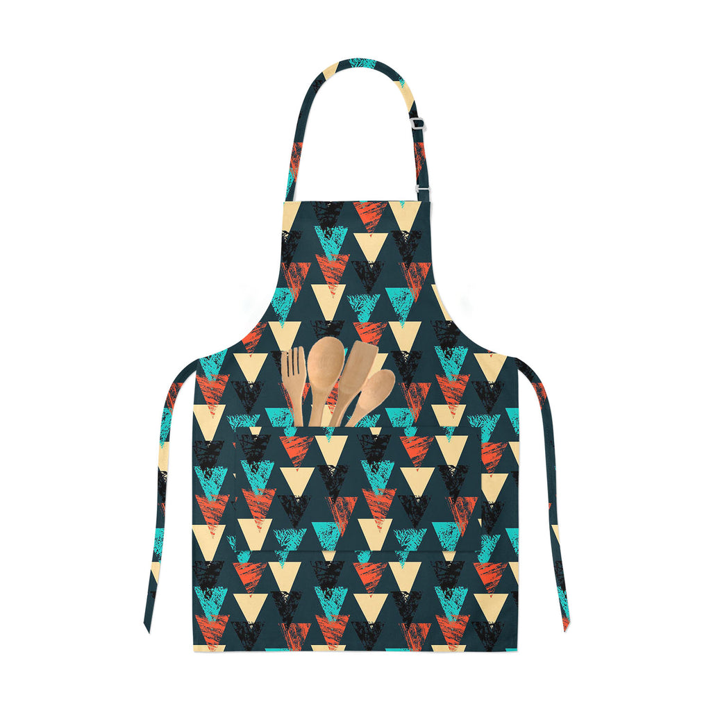 Triangled Apron | Adjustable, Free Size & Waist Tiebacks-Aprons Neck to Knee-APR_NK_KN-IC 5007540 IC 5007540, Abstract Expressionism, Abstracts, African, Ancient, Art and Paintings, Aztec, Bohemian, Brush Stroke, Chevron, Culture, Ethnic, Eygptian, Geometric, Geometric Abstraction, Graffiti, Hand Drawn, Historical, Medieval, Mexican, Modern Art, Patterns, Retro, Semi Abstract, Signs, Signs and Symbols, Splatter, Traditional, Triangles, Tribal, Vintage, Watercolour, World Culture, triangled, apron, adjustabl