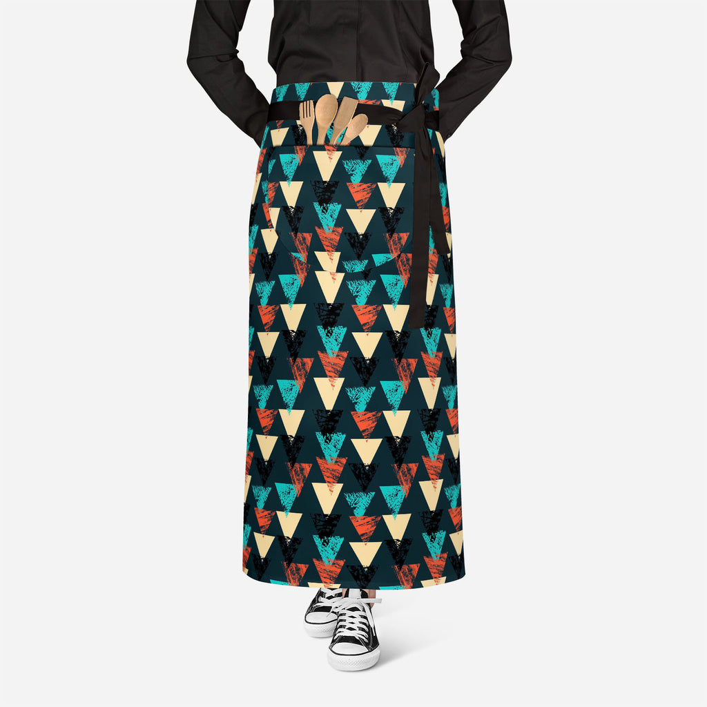 Triangled Apron | Adjustable, Free Size & Waist Tiebacks-Aprons Waist to Knee-APR_WS_FT-IC 5007540 IC 5007540, Abstract Expressionism, Abstracts, African, Ancient, Art and Paintings, Aztec, Bohemian, Brush Stroke, Chevron, Culture, Ethnic, Eygptian, Geometric, Geometric Abstraction, Graffiti, Hand Drawn, Historical, Medieval, Mexican, Modern Art, Patterns, Retro, Semi Abstract, Signs, Signs and Symbols, Splatter, Traditional, Triangles, Tribal, Vintage, Watercolour, World Culture, triangled, apron, adjustab