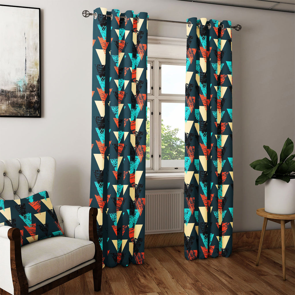 ArtzFolio Triangled D4 Door, Window & Room Curtain-Room Curtains-AZ5007540CUR_RM_RF_R-SP-Image Code 5007540 Vishnu Image Folio Pvt Ltd, IC 5007540, ArtzFolio, Room Curtains, Abstract, Digital Art, triangled, d4, door, window, room, curtain, hand, painted, bold, pattern, triangles, room curtain, valance curtain, bedroom drapes, drapes valance, wall curtain, office curtain, grommet curtain, kitchen curtain, pitaara box, window curtain, blackout drape, grommet drapes, window panel curtain, blackout drapes curt