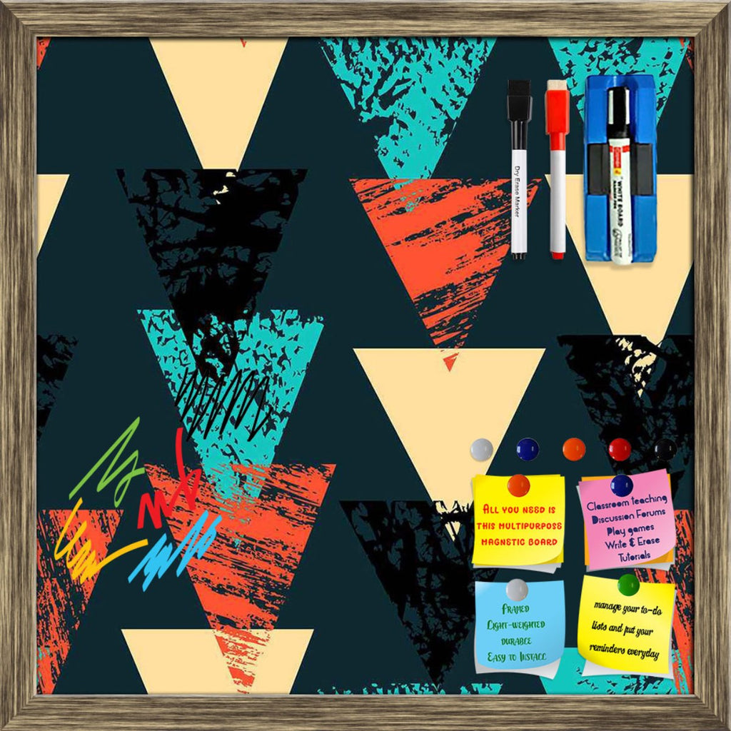 Triangled Framed Magnetic Dry Erase Board | Combo with Magnet Buttons & Markers-Magnetic Boards Framed-MGB_FR-IC 5007540 IC 5007540, Abstract Expressionism, Abstracts, African, Ancient, Art and Paintings, Aztec, Bohemian, Brush Stroke, Chevron, Culture, Ethnic, Eygptian, Geometric, Geometric Abstraction, Graffiti, Hand Drawn, Historical, Medieval, Mexican, Modern Art, Patterns, Retro, Semi Abstract, Signs, Signs and Symbols, Splatter, Traditional, Triangles, Tribal, Vintage, Watercolour, World Culture, tria