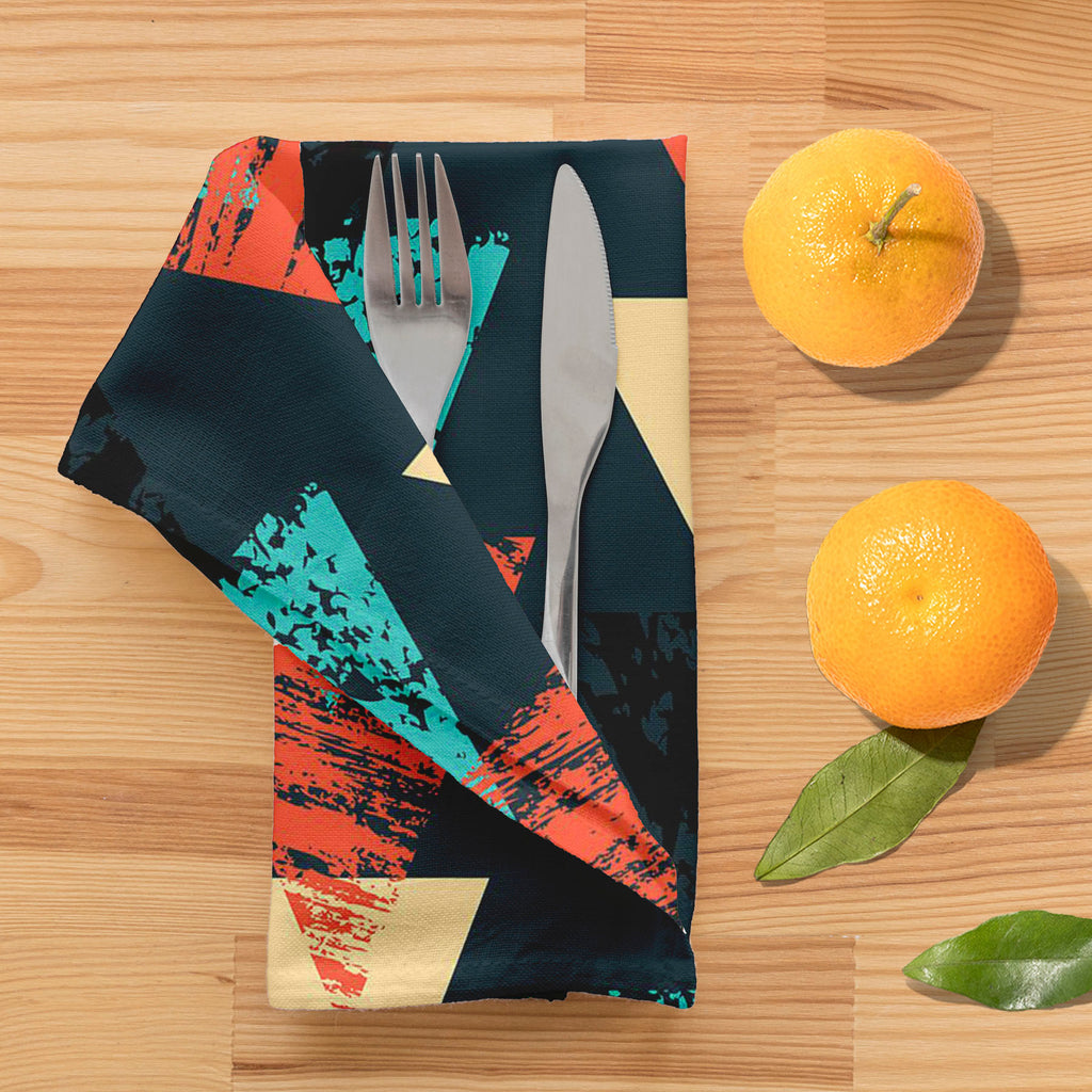 Triangled D4 Table Napkin-Table Napkins-NAP_TB-IC 5007540 IC 5007540, Abstract Expressionism, Abstracts, African, Ancient, Art and Paintings, Aztec, Bohemian, Brush Stroke, Chevron, Culture, Ethnic, Eygptian, Geometric, Geometric Abstraction, Graffiti, Hand Drawn, Historical, Medieval, Mexican, Modern Art, Patterns, Retro, Semi Abstract, Signs, Signs and Symbols, Splatter, Traditional, Triangles, Tribal, Vintage, Watercolour, World Culture, triangled, d4, table, napkin, abstract, art, background, boho, bold