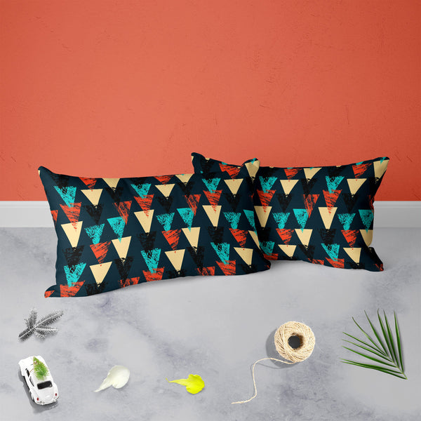 Triangled D4 Pillow Cover Case-Pillow Cases-PIL_CV-IC 5007540 IC 5007540, Abstract Expressionism, Abstracts, African, Ancient, Art and Paintings, Aztec, Bohemian, Brush Stroke, Chevron, Culture, Ethnic, Eygptian, Geometric, Geometric Abstraction, Graffiti, Hand Drawn, Historical, Medieval, Mexican, Modern Art, Patterns, Retro, Semi Abstract, Signs, Signs and Symbols, Splatter, Traditional, Triangles, Tribal, Vintage, Watercolour, World Culture, triangled, d4, pillow, cover, cases, for, bedroom, living, room