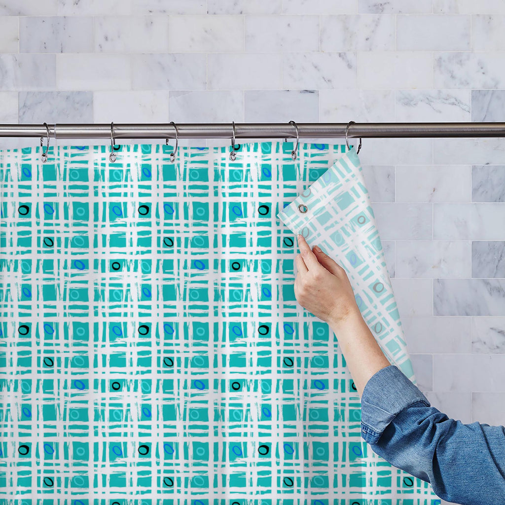 Brushed Lines Washable Waterproof Shower Curtain-Shower Curtains-CUR_SH-IC 5007541 IC 5007541, Abstract Expressionism, Abstracts, Ancient, Bohemian, Brush Stroke, Check, Circle, Culture, Digital, Digital Art, Dots, Drawing, Ethnic, Geometric, Geometric Abstraction, Graphic, Grid Art, Hand Drawn, Historical, Medieval, Patterns, Plaid, Retro, Semi Abstract, Signs, Signs and Symbols, Stripes, Traditional, Tribal, Vintage, World Culture, brushed, lines, washable, waterproof, shower, curtain, abstract, backgroun