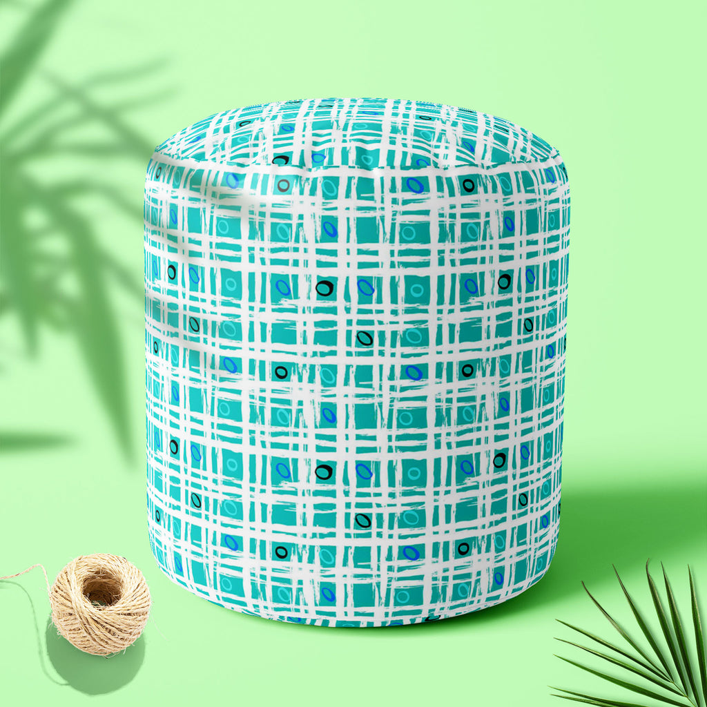 Brushed Lines Footstool Footrest Puffy Pouffe Ottoman Bean Bag | Canvas Fabric-Footstools-FST_CB_BN-IC 5007541 IC 5007541, Abstract Expressionism, Abstracts, Ancient, Bohemian, Brush Stroke, Check, Circle, Culture, Digital, Digital Art, Dots, Drawing, Ethnic, Geometric, Geometric Abstraction, Graphic, Grid Art, Hand Drawn, Historical, Medieval, Patterns, Plaid, Retro, Semi Abstract, Signs, Signs and Symbols, Stripes, Traditional, Tribal, Vintage, World Culture, brushed, lines, footstool, footrest, puffy, po