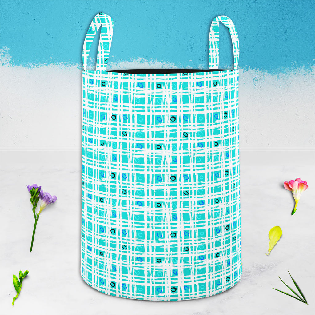 Brushed Lines Foldable Open Storage Bin | Organizer Box, Toy Basket, Shelf Box, Laundry Bag | Canvas Fabric-Storage Bins-STR_BI_CB-IC 5007541 IC 5007541, Abstract Expressionism, Abstracts, Ancient, Bohemian, Brush Stroke, Check, Circle, Culture, Digital, Digital Art, Dots, Drawing, Ethnic, Geometric, Geometric Abstraction, Graphic, Grid Art, Hand Drawn, Historical, Medieval, Patterns, Plaid, Retro, Semi Abstract, Signs, Signs and Symbols, Stripes, Traditional, Tribal, Vintage, World Culture, brushed, lines,