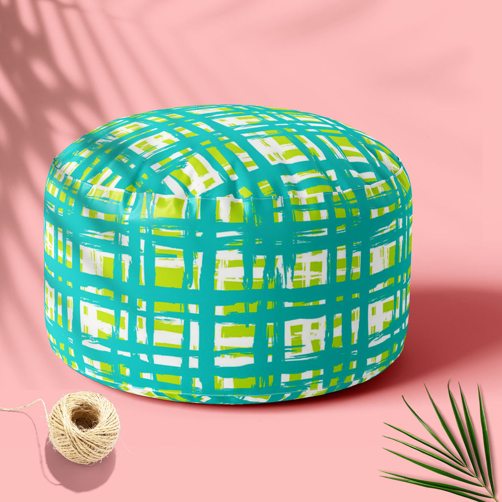Vintage Lines Footstool Footrest Puffy Pouffe Ottoman Bean Bag | Canvas Fabric-Footstools-FST_CB_BN-IC 5007542 IC 5007542, Abstract Expressionism, Abstracts, Ancient, Bohemian, Brush Stroke, Check, Culture, Digital, Digital Art, Drawing, Ethnic, Geometric, Geometric Abstraction, Graffiti, Graphic, Grid Art, Hand Drawn, Historical, Medieval, Patterns, Plaid, Retro, Semi Abstract, Signs, Signs and Symbols, Stripes, Traditional, Tribal, Vintage, Watercolour, World Culture, lines, footstool, footrest, puffy, po