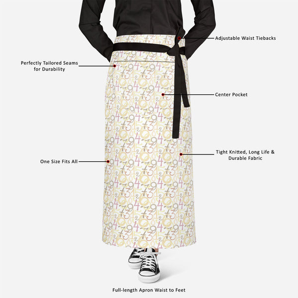 Numbers Apron | Adjustable, Free Size & Waist Tiebacks-Aprons Waist to Knee-APR_WS_FT-IC 5007543 IC 5007543, Black and White, Calligraphy, Digital, Digital Art, Education, Graphic, Patterns, Schools, Text, Universities, White, numbers, full-length, apron, poly-cotton, fabric, adjustable, waist, tiebacks, algebra, arithmetic, background, calculation, continuity, count, digit, eight, figure, five, four, infinity, letter, material, mathematical, mathematics, motif, nine, number, numeral, one, pattern, periodic