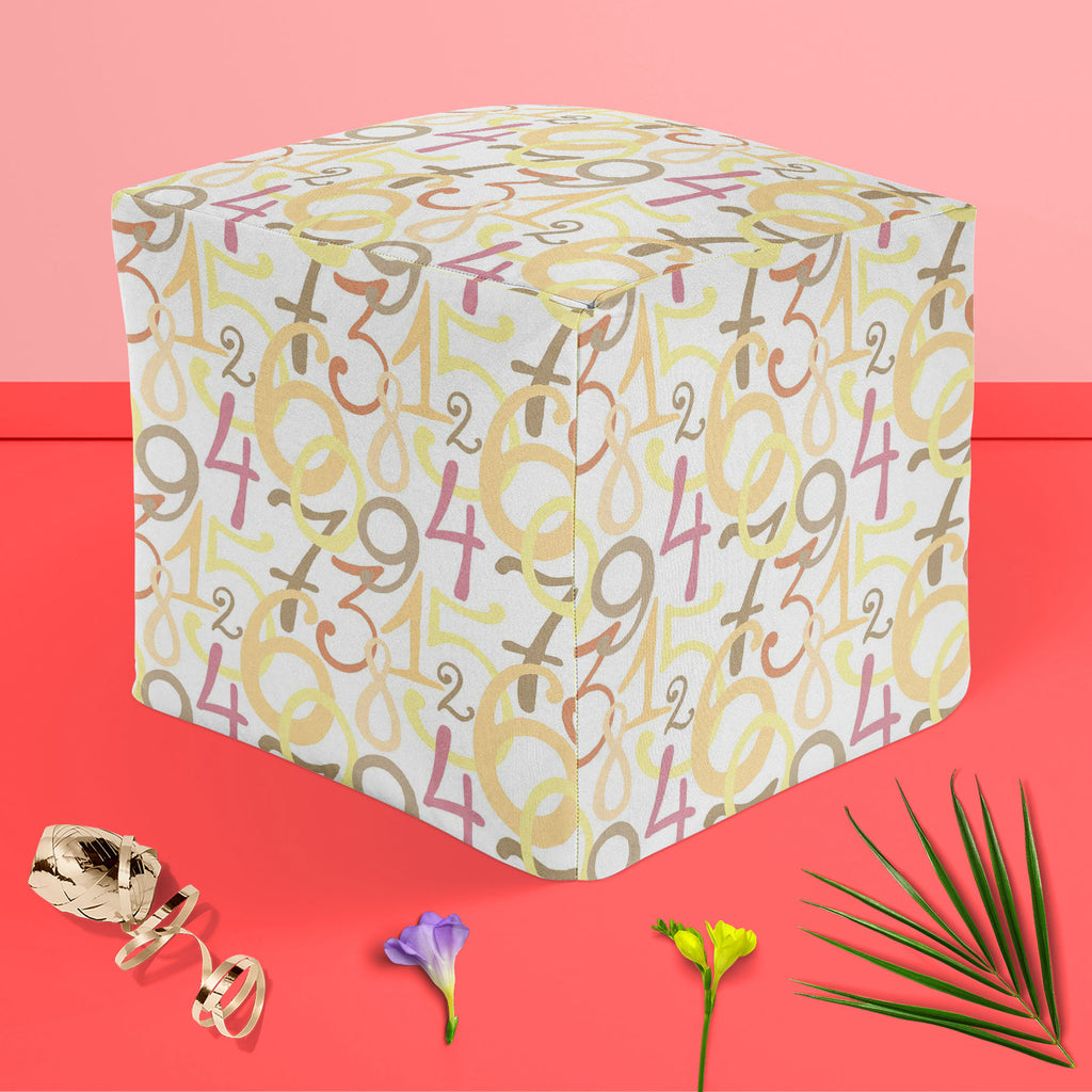 Numbers Footstool Footrest Puffy Pouffe Ottoman Bean Bag | Canvas Fabric-Footstools-FST_CB_BN-IC 5007543 IC 5007543, Black and White, Calligraphy, Digital, Digital Art, Education, Graphic, Patterns, Schools, Text, Universities, White, numbers, footstool, footrest, puffy, pouffe, ottoman, bean, bag, canvas, fabric, algebra, arithmetic, background, calculation, continuity, count, digit, eight, figure, five, four, infinity, letter, material, mathematical, mathematics, motif, nine, number, numeral, one, pattern