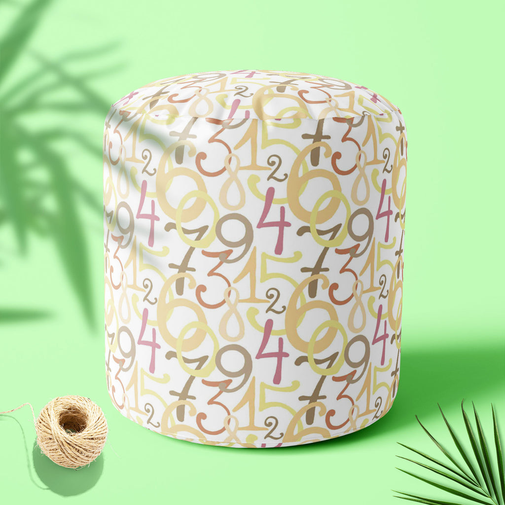 Numbers Footstool Footrest Puffy Pouffe Ottoman Bean Bag | Canvas Fabric-Footstools-FST_CB_BN-IC 5007543 IC 5007543, Black and White, Calligraphy, Digital, Digital Art, Education, Graphic, Patterns, Schools, Text, Universities, White, numbers, footstool, footrest, puffy, pouffe, ottoman, bean, bag, canvas, fabric, algebra, arithmetic, background, calculation, continuity, count, digit, eight, figure, five, four, infinity, letter, material, mathematical, mathematics, motif, nine, number, numeral, one, pattern
