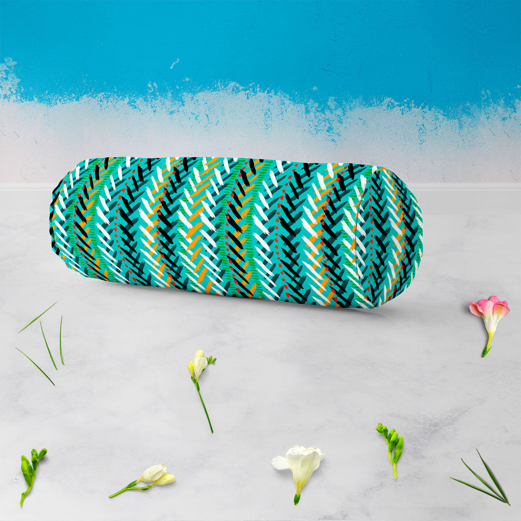 Chevron D2 Bolster Cover Booster Cases | Concealed Zipper Opening-Bolster Covers-BOL_CV_ZP-IC 5007544 IC 5007544, Abstract Expressionism, Abstracts, African, Ancient, Art and Paintings, Aztec, Bohemian, Brush Stroke, Chevron, Culture, Dots, Ethnic, Geometric, Geometric Abstraction, Hand Drawn, Herringbone, Historical, Medieval, Mexican, Modern Art, Patterns, Retro, Semi Abstract, Signs, Signs and Symbols, Splatter, Stripes, Traditional, Tribal, Vintage, Watercolour, World Culture, d2, bolster, cover, booste