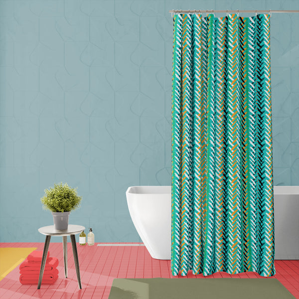 Chevron D2 Washable Waterproof Shower Curtain-Shower Curtains-CUR_SH-IC 5007544 IC 5007544, Abstract Expressionism, Abstracts, African, Ancient, Art and Paintings, Aztec, Bohemian, Brush Stroke, Chevron, Culture, Dots, Ethnic, Geometric, Geometric Abstraction, Hand Drawn, Herringbone, Historical, Medieval, Mexican, Modern Art, Patterns, Retro, Semi Abstract, Signs, Signs and Symbols, Splatter, Stripes, Traditional, Tribal, Vintage, Watercolour, World Culture, d2, washable, waterproof, polyester, shower, cur