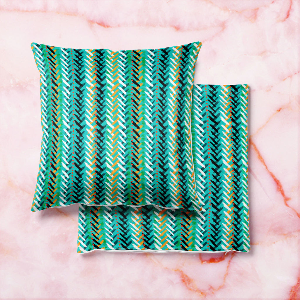 Chevron D2 Cushion Cover Throw Pillow-Cushion Covers-CUS_CV-IC 5007544 IC 5007544, Abstract Expressionism, Abstracts, African, Ancient, Art and Paintings, Aztec, Bohemian, Brush Stroke, Chevron, Culture, Dots, Ethnic, Geometric, Geometric Abstraction, Hand Drawn, Herringbone, Historical, Medieval, Mexican, Modern Art, Patterns, Retro, Semi Abstract, Signs, Signs and Symbols, Splatter, Stripes, Traditional, Tribal, Vintage, Watercolour, World Culture, d2, cushion, cover, throw, pillow, print, art, abstract, 