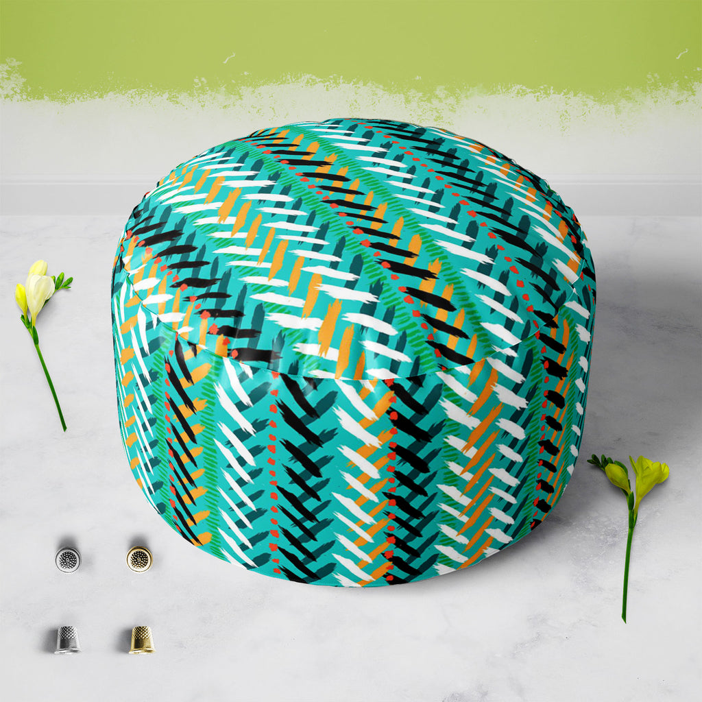 Chevron D2 Footstool Footrest Puffy Pouffe Ottoman Bean Bag | Canvas Fabric-Footstools-FST_CB_BN-IC 5007544 IC 5007544, Abstract Expressionism, Abstracts, African, Ancient, Art and Paintings, Aztec, Bohemian, Brush Stroke, Chevron, Culture, Dots, Ethnic, Geometric, Geometric Abstraction, Hand Drawn, Herringbone, Historical, Medieval, Mexican, Modern Art, Patterns, Retro, Semi Abstract, Signs, Signs and Symbols, Splatter, Stripes, Traditional, Tribal, Vintage, Watercolour, World Culture, d2, footstool, footr