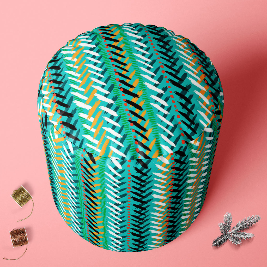 Chevron D2 Footstool Footrest Puffy Pouffe Ottoman Bean Bag | Canvas Fabric-Footstools-FST_CB_BN-IC 5007544 IC 5007544, Abstract Expressionism, Abstracts, African, Ancient, Art and Paintings, Aztec, Bohemian, Brush Stroke, Chevron, Culture, Dots, Ethnic, Geometric, Geometric Abstraction, Hand Drawn, Herringbone, Historical, Medieval, Mexican, Modern Art, Patterns, Retro, Semi Abstract, Signs, Signs and Symbols, Splatter, Stripes, Traditional, Tribal, Vintage, Watercolour, World Culture, d2, footstool, footr