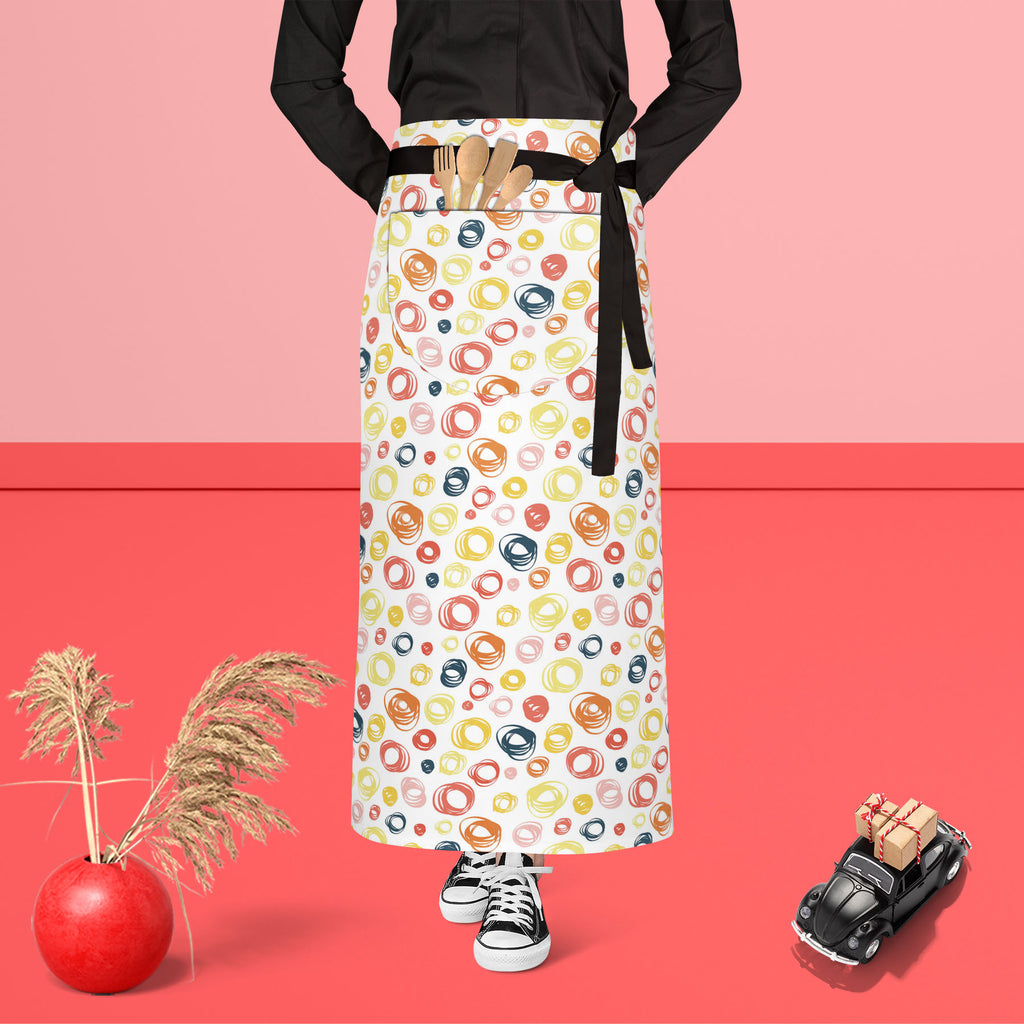 Abstract Doodle D2 Apron | Adjustable, Free Size & Waist Tiebacks - Aprons Waist to Feet - ArtzFolio.com