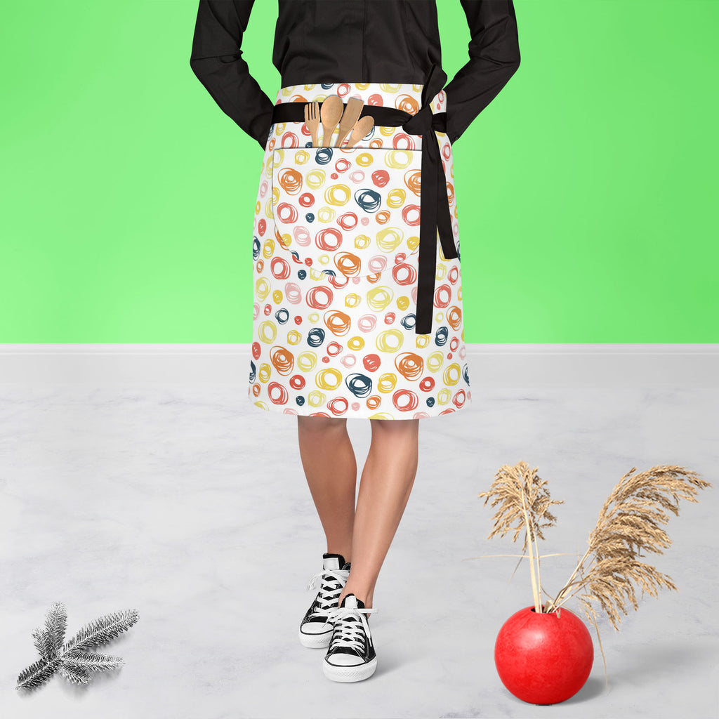 Abstract Doodle D2 Apron | Adjustable, Free Size & Waist Tiebacks - Apron Waist to Knee - ArtzFolio.com