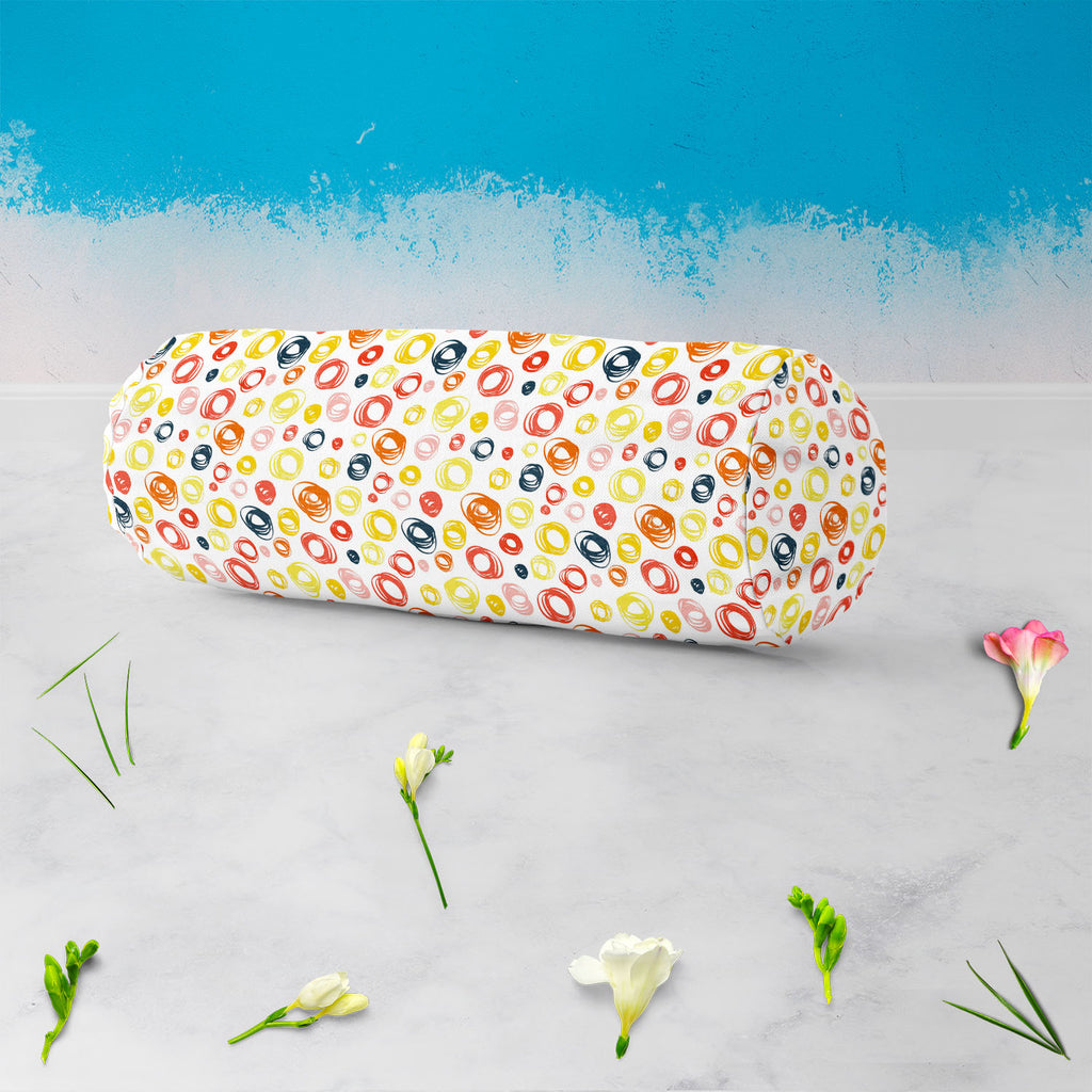 Abstract Doodle D2 Bolster Cover Booster Cases | Concealed Zipper Opening - Bolster Covers - ArtzFolio.com