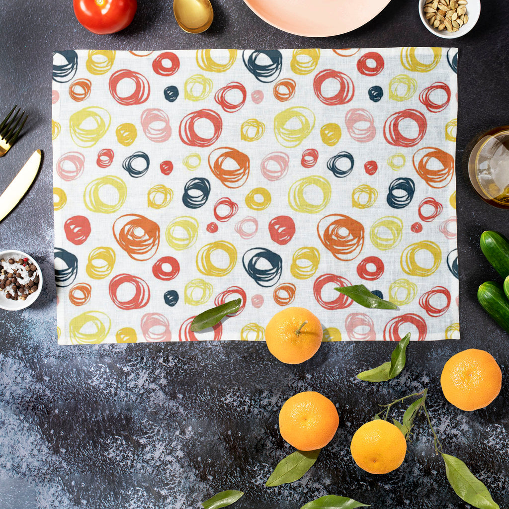 Abstract Doodle D2 Table Mat Placemat - Table Place Mats Fabric - ArtzFolio.com