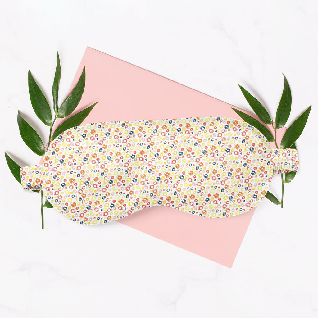 Abstract Doodle Sleeping Eye Pad Blackout Eye Cover | Soft Anti-Allergic Eco-Friendly Natural Mulberry Silk Fabric - Sleep Masks - ArtzFolio.com