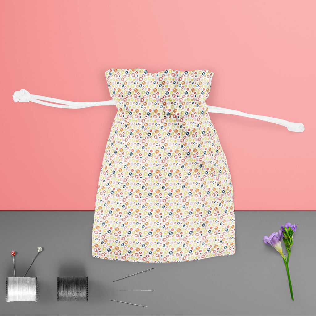 Abstract Doodle D2 Pouch Wrist Potli Bag | Bag for Weddings & Casual Parties - Drawstring Pouches - ArtzFolio.com