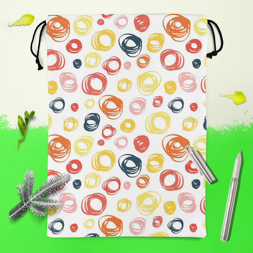 Abstract Doodle D2 Reusable Sack Bag | Bag for Gym, Storage, Vegetable & Travel - Drawstring Sack Bags - ArtzFolio.com