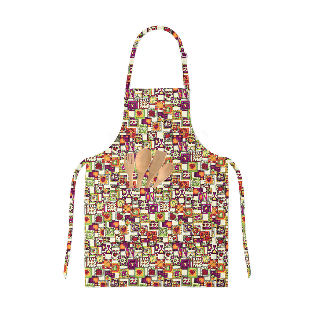 Doodle Hearts Apron | Adjustable, Free Size & Waist Tiebacks-Aprons Neck to Knee-APR_NK_KN-IC 5007546 IC 5007546, Abstract Expressionism, Abstracts, Ancient, Art and Paintings, Birthday, Botanical, Culture, Digital, Digital Art, Drawing, Ethnic, Fashion, Floral, Flowers, Graphic, Hearts, Historical, Illustrations, Indian, Love, Medieval, Nature, Patterns, Retro, Romance, Semi Abstract, Signs, Signs and Symbols, Traditional, Tribal, Vintage, Wedding, World Culture, doodle, apron, adjustable, free, size, wais