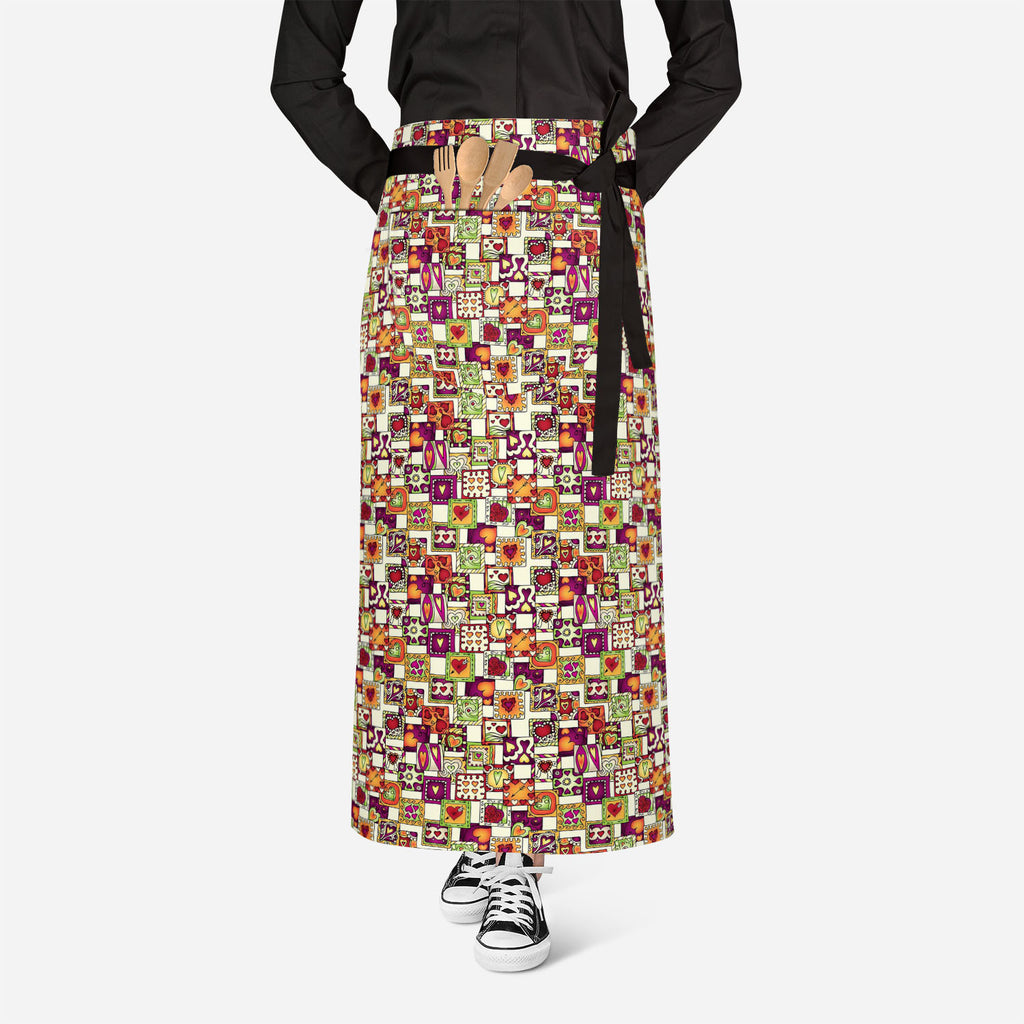 Doodle Hearts Apron | Adjustable, Free Size & Waist Tiebacks-Aprons Waist to Knee-APR_WS_FT-IC 5007546 IC 5007546, Abstract Expressionism, Abstracts, Ancient, Art and Paintings, Birthday, Botanical, Culture, Digital, Digital Art, Drawing, Ethnic, Fashion, Floral, Flowers, Graphic, Hearts, Historical, Illustrations, Indian, Love, Medieval, Nature, Patterns, Retro, Romance, Semi Abstract, Signs, Signs and Symbols, Traditional, Tribal, Vintage, Wedding, World Culture, doodle, apron, adjustable, free, size, wai