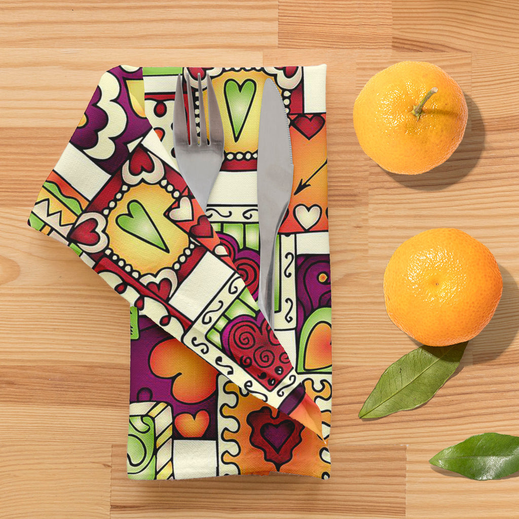 Doodle Hearts D3 Table Napkin-Table Napkins-NAP_TB-IC 5007546 IC 5007546, Abstract Expressionism, Abstracts, Ancient, Art and Paintings, Birthday, Botanical, Culture, Digital, Digital Art, Drawing, Ethnic, Fashion, Floral, Flowers, Graphic, Hearts, Historical, Illustrations, Indian, Love, Medieval, Nature, Patterns, Retro, Romance, Semi Abstract, Signs, Signs and Symbols, Traditional, Tribal, Vintage, Wedding, World Culture, doodle, d3, table, napkin, abstract, anniversary, art, artwork, background, card, c