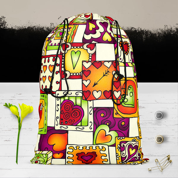 Doodle Hearts D3 Reusable Sack Bag | Bag for Gym, Storage, Vegetable & Travel-Drawstring Sack Bags-SCK_FB_DS-IC 5007546 IC 5007546, Abstract Expressionism, Abstracts, Ancient, Art and Paintings, Birthday, Botanical, Culture, Digital, Digital Art, Drawing, Ethnic, Fashion, Floral, Flowers, Graphic, Hearts, Historical, Illustrations, Indian, Love, Medieval, Nature, Patterns, Retro, Romance, Semi Abstract, Signs, Signs and Symbols, Traditional, Tribal, Vintage, Wedding, World Culture, doodle, d3, reusable, sac