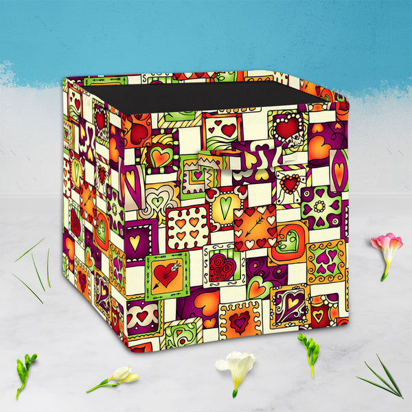 Doodle Hearts D3 Foldable Open Storage Bin | Organizer Box, Toy Basket, Shelf Box, Laundry Bag | Canvas Fabric-Storage Bins-STR_BI_CB-IC 5007546 IC 5007546, Abstract Expressionism, Abstracts, Ancient, Art and Paintings, Birthday, Botanical, Culture, Digital, Digital Art, Drawing, Ethnic, Fashion, Floral, Flowers, Graphic, Hearts, Historical, Illustrations, Indian, Love, Medieval, Nature, Patterns, Retro, Romance, Semi Abstract, Signs, Signs and Symbols, Traditional, Tribal, Vintage, Wedding, World Culture, 