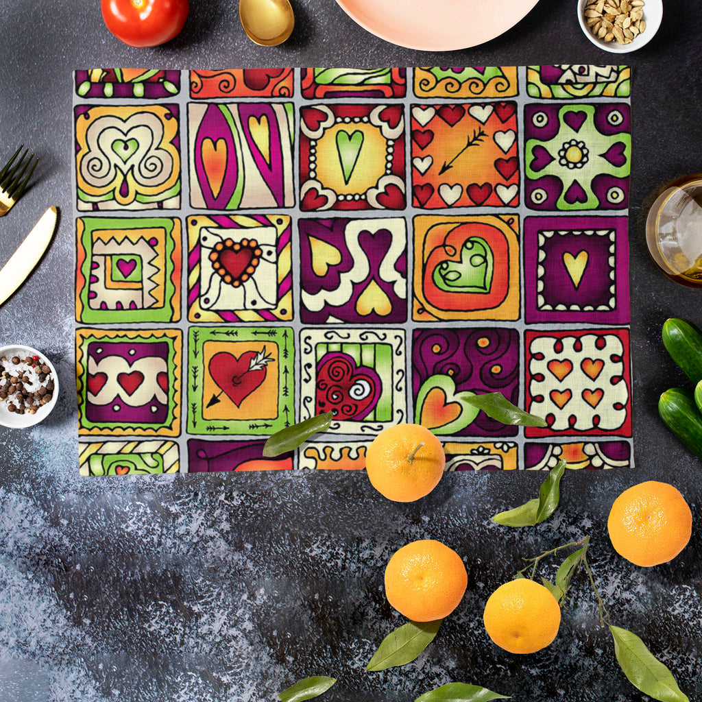 Doodle Drawing Table Mat Placemat-Table Place Mats Fabric-MAT_TB-IC 5007547 IC 5007547, Abstract Expressionism, Abstracts, Ancient, Art and Paintings, Birthday, Botanical, Culture, Digital, Digital Art, Drawing, Ethnic, Fashion, Floral, Flowers, Graphic, Hearts, Historical, Illustrations, Indian, Love, Medieval, Nature, Patterns, Retro, Romance, Semi Abstract, Signs, Signs and Symbols, Traditional, Tribal, Vintage, Wedding, World Culture, doodle, table, mat, placemat, abstract, anniversary, art, artwork, ba