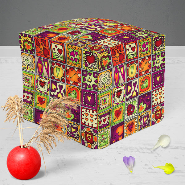 Doodle Drawing Footstool Footrest Puffy Pouffe Ottoman Bean Bag | Canvas Fabric-Footstools-FST_CB_BN-IC 5007547 IC 5007547, Abstract Expressionism, Abstracts, Ancient, Art and Paintings, Birthday, Botanical, Culture, Digital, Digital Art, Drawing, Ethnic, Fashion, Floral, Flowers, Graphic, Hearts, Historical, Illustrations, Indian, Love, Medieval, Nature, Patterns, Retro, Romance, Semi Abstract, Signs, Signs and Symbols, Traditional, Tribal, Vintage, Wedding, World Culture, doodle, puffy, pouffe, ottoman, f
