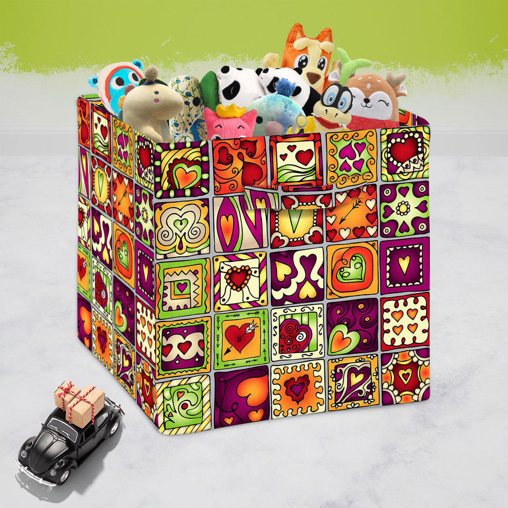 Doodle Drawing Foldable Open Storage Bin | Organizer Box, Toy Basket, Shelf Box, Laundry Bag | Canvas Fabric-Storage Bins-STR_BI_CB-IC 5007547 IC 5007547, Abstract Expressionism, Abstracts, Ancient, Art and Paintings, Birthday, Botanical, Culture, Digital, Digital Art, Drawing, Ethnic, Fashion, Floral, Flowers, Graphic, Hearts, Historical, Illustrations, Indian, Love, Medieval, Nature, Patterns, Retro, Romance, Semi Abstract, Signs, Signs and Symbols, Traditional, Tribal, Vintage, Wedding, World Culture, do