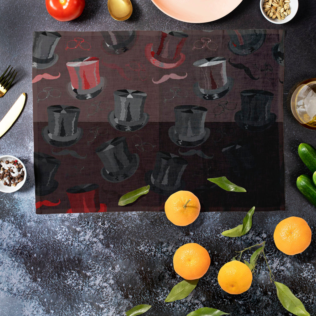 Art Deco D1 Table Mat Placemat-Table Place Mats Fabric-MAT_TB-IC 5007548 IC 5007548, Ancient, Art and Paintings, Drawing, Fashion, Hipster, Historical, Illustrations, Medieval, Patterns, Retro, Signs and Symbols, Symbols, Victorian, Vintage, art, deco, d1, table, mat, placemat, antique, aristocrat, background, barber, beard, bowler, hat, british, card, chin, cigarette, holder, classic, collection, curl, dandy, doodle, eyeglass, face, facial, fashioned, glasses, hair, head, illustration, male, men, moustache