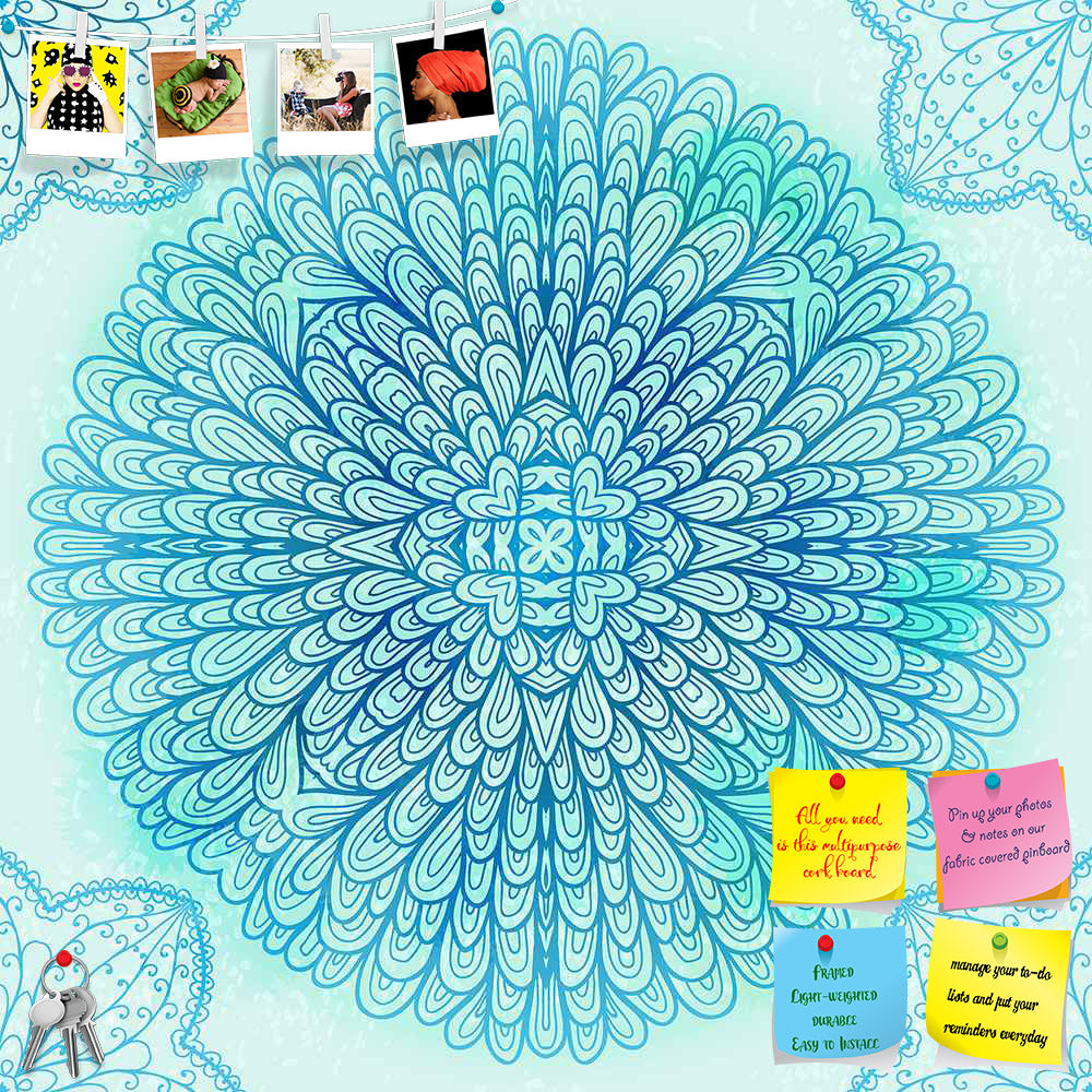 ArtzFolio Ethnic Ornament D5 Printed Bulletin Board Notice Pin Board Soft Board | Frameless-Bulletin Boards Frameless-AZSAO31107499BLB_FL_L-Image Code 5007550 Vishnu Image Folio Pvt Ltd, IC 5007550, ArtzFolio, Bulletin Boards Frameless, Abstract, Traditional, Digital Art, ethnic, ornament, d5, printed, bulletin, board, notice, pin, soft, frameless, hand, drawn, circular, blue, eps10, pin up board, push pin board, extra large cork board, big pin board, notice board, small bulletin board, cork board, wall not