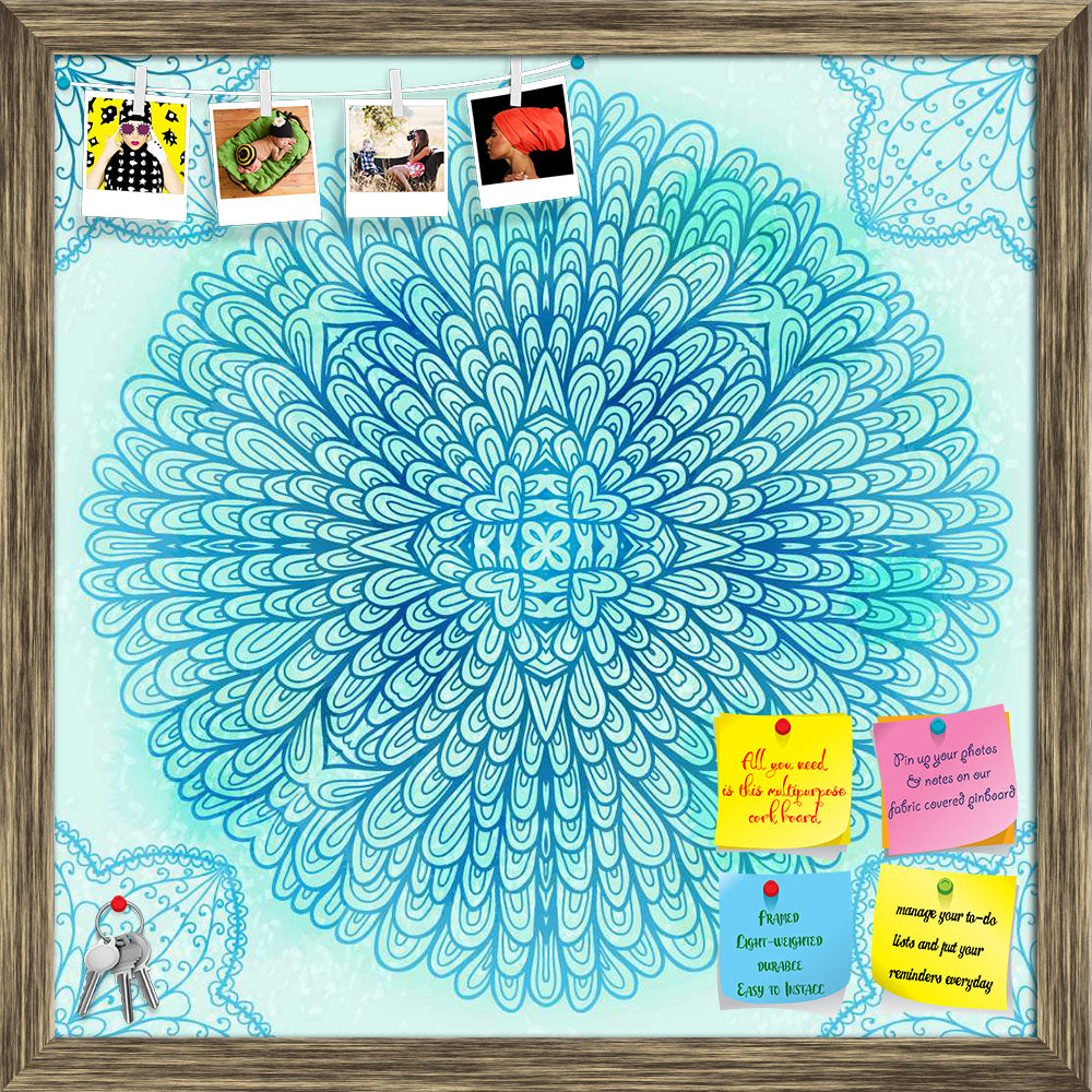 ArtzFolio Ethnic Ornament D5 Printed Bulletin Board Notice Pin Board Soft Board | Framed-Bulletin Boards Framed-AZSAO31107499BLB_FR_L-Image Code 5007550 Vishnu Image Folio Pvt Ltd, IC 5007550, ArtzFolio, Bulletin Boards Framed, Abstract, Traditional, Digital Art, ethnic, ornament, d5, printed, bulletin, board, notice, pin, soft, framed, hand, drawn, circular, blue, eps10, pin up board, push pin board, extra large cork board, big pin board, notice board, small bulletin board, cork board, wall notice board, g
