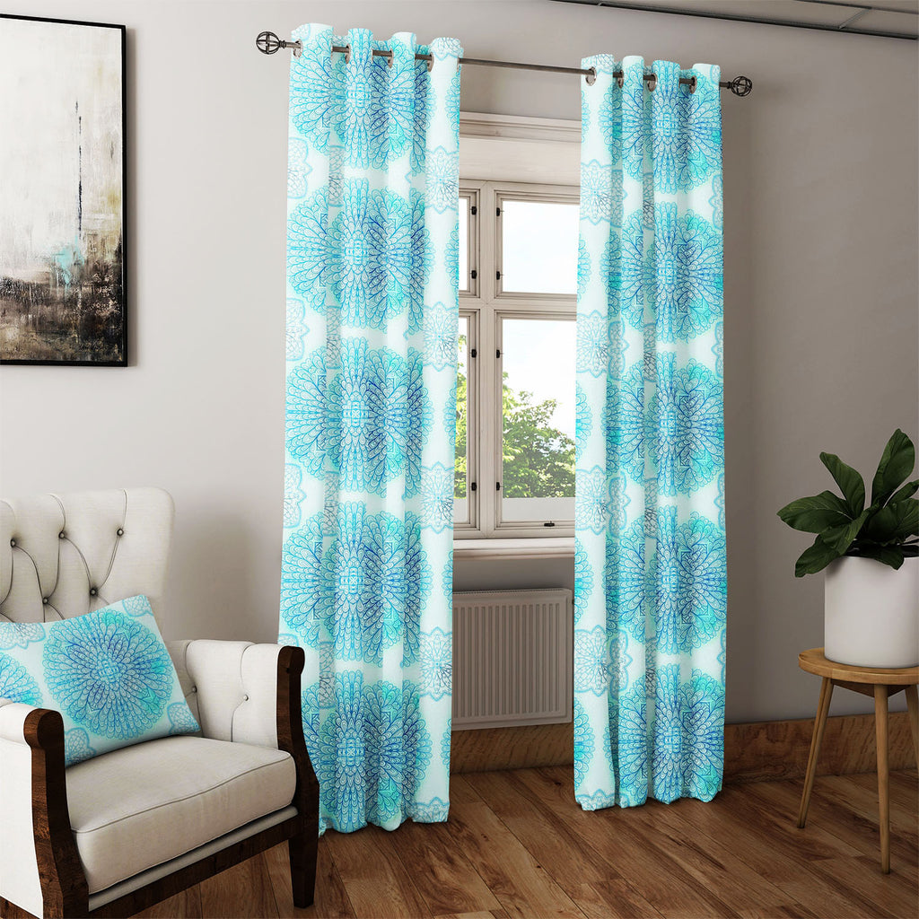 ArtzFolio Ethnic Ornament D5 Door, Window & Room Curtain-Room Curtains-AZ5007550CUR_RM_RF_R-SP-Image Code 5007550 Vishnu Image Folio Pvt Ltd, IC 5007550, ArtzFolio, Room Curtains, Abstract, Traditional, Digital Art, ethnic, ornament, d5, door, window, room, curtain, hand, drawn, circular, blue, eps10, room curtain, valance curtain, bedroom drapes, drapes valance, wall curtain, office curtain, grommet curtain, kitchen curtain, pitaara box, window curtain, blackout drape, grommet drapes, window panel curtain,