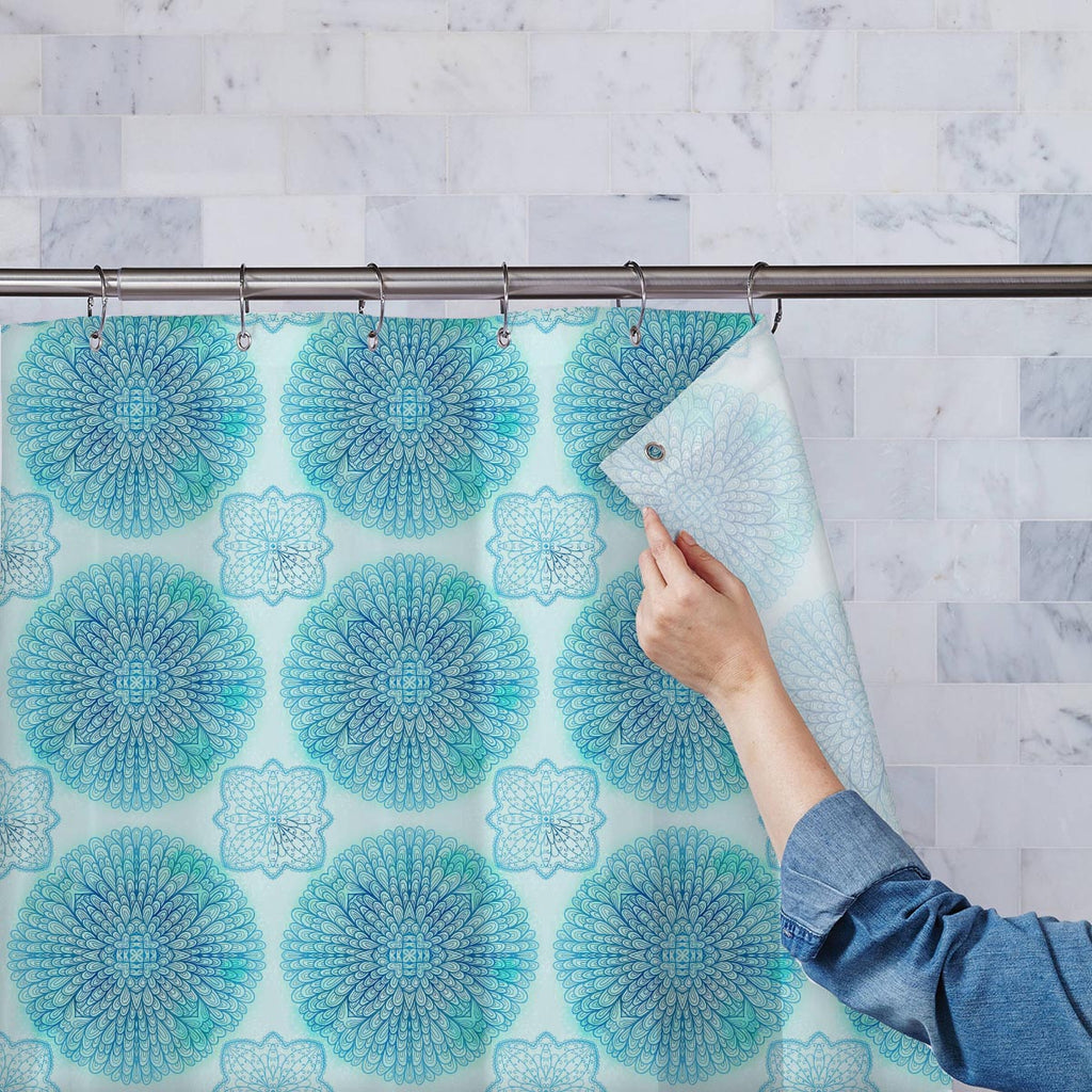 Ethnic Ornament Washable Waterproof Shower Curtain-Shower Curtains-CUR_SH-IC 5007550 IC 5007550, Abstract Expressionism, Abstracts, Allah, Arabic, Art and Paintings, Asian, Botanical, Circle, Cities, City Views, Culture, Drawing, Ethnic, Floral, Flowers, Geometric, Geometric Abstraction, Hinduism, Illustrations, Indian, Islam, Mandala, Nature, Paintings, Patterns, Retro, Semi Abstract, Signs, Signs and Symbols, Symbols, Traditional, Tribal, World Culture, ornament, washable, waterproof, shower, curtain, abs