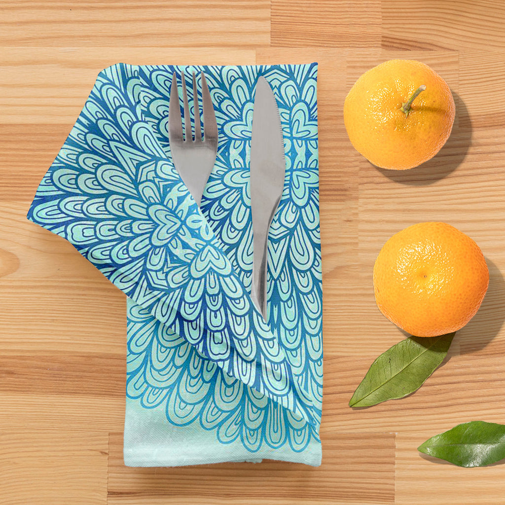 Ethnic Ornament D5 Table Napkin-Table Napkins-NAP_TB-IC 5007550 IC 5007550, Abstract Expressionism, Abstracts, Allah, Arabic, Art and Paintings, Asian, Botanical, Circle, Cities, City Views, Culture, Drawing, Ethnic, Floral, Flowers, Geometric, Geometric Abstraction, Hinduism, Illustrations, Indian, Islam, Mandala, Nature, Paintings, Patterns, Retro, Semi Abstract, Signs, Signs and Symbols, Symbols, Traditional, Tribal, World Culture, ornament, d5, table, napkin, abstract, art, background, beige, blue, brow