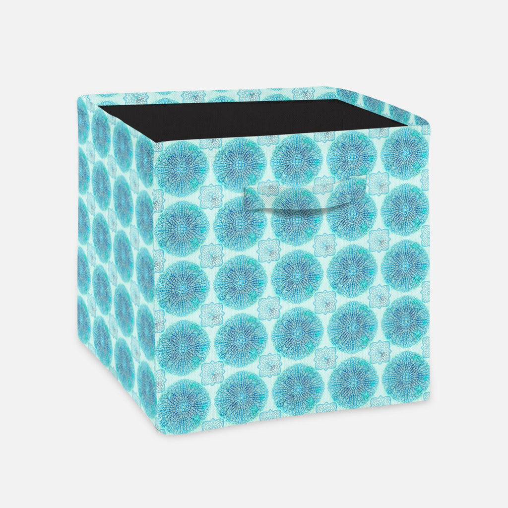 Ethnic Ornament Foldable Open Storage Bin | Organizer Box, Toy Basket, Shelf Box, Laundry Bag | Canvas Fabric-Storage Bins-STR_BI_CB-IC 5007550 IC 5007550, Abstract Expressionism, Abstracts, Allah, Arabic, Art and Paintings, Asian, Botanical, Circle, Cities, City Views, Culture, Drawing, Ethnic, Floral, Flowers, Geometric, Geometric Abstraction, Hinduism, Illustrations, Indian, Islam, Mandala, Nature, Paintings, Patterns, Retro, Semi Abstract, Signs, Signs and Symbols, Symbols, Traditional, Tribal, World Cu