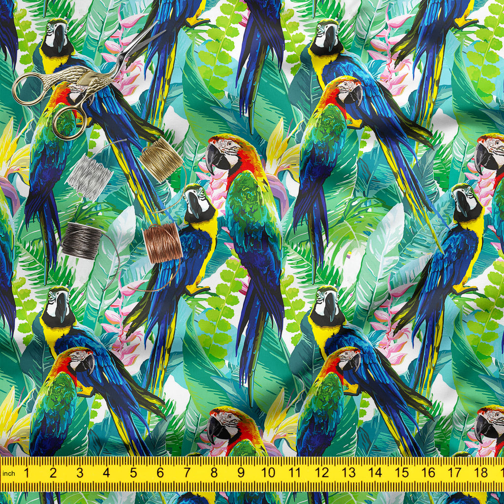 Exotic Birds & Beautiful Flowers D2 Sofa Fabric by Metre | Upholstery For Sofa, Curtains & Cushions-Sofa Fabrics-SOF_FB-IC 5007552 IC 5007552, Animals, Art and Paintings, Birds, Black and White, Botanical, Drawing, Fashion, Floral, Flowers, Illustrations, Love, Nature, Patterns, Pets, Romance, Scenic, Signs, Signs and Symbols, Tropical, White, Wildlife, exotic, beautiful, d2, sofa, fabric, by, metre, upholstery, for, curtains, cushions, pattern, parrot, jungle, bird, brazil, parrots, macaw, illustration, fl