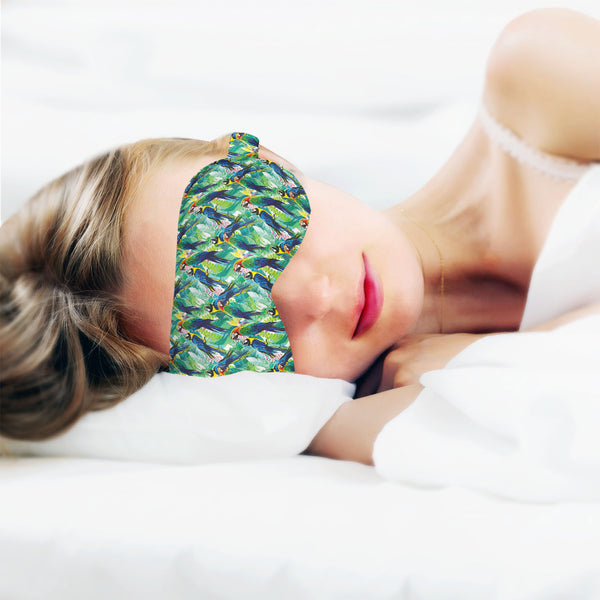 Exotic Birds & Beautiful Flowers Sleeping Eye Pad Blackout Eye Cover | Soft Anti-Allergic Eco-Friendly Natural Mulberry Silk Fabric-Sleep Masks--IC 5007552 IC 5007552, Animals, Art and Paintings, Birds, Black and White, Botanical, Drawing, Fashion, Floral, Flowers, Illustrations, Love, Nature, Patterns, Pets, Romance, Scenic, Signs, Signs and Symbols, Tropical, White, Wildlife, exotic, beautiful, sleeping, eye, pad, blackout, cover, soft, anti-allergic, eco-friendly, natural, mulberry, silk, fabric, pattern