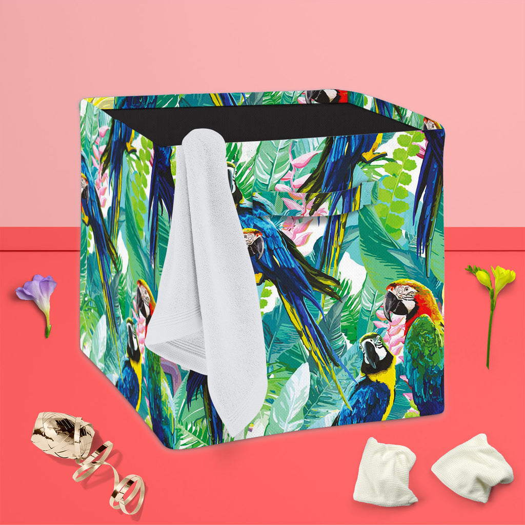Exotic Birds & Beautiful Flowers D2 Foldable Open Storage Bin | Organizer Box, Toy Basket, Shelf Box, Laundry Bag | Canvas Fabric-Storage Bins-STR_BI_CB-IC 5007552 IC 5007552, Animals, Art and Paintings, Birds, Black and White, Botanical, Drawing, Fashion, Floral, Flowers, Illustrations, Love, Nature, Patterns, Pets, Romance, Scenic, Signs, Signs and Symbols, Tropical, White, Wildlife, exotic, beautiful, d2, foldable, open, storage, bin, organizer, box, toy, basket, shelf, laundry, bag, canvas, fabric, patt