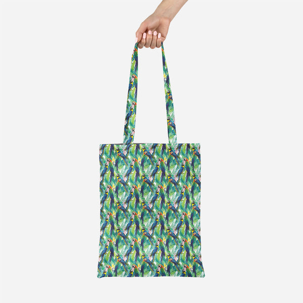 ArtzFolio Exotic Birds & Beautiful Flowers Tote Bag Shoulder Purse | Multipurpose-Tote Bags Basic-AZ5007552TOT_RF-IC 5007552 IC 5007552, Animals, Art and Paintings, Birds, Black and White, Botanical, Drawing, Fashion, Floral, Flowers, Illustrations, Love, Nature, Patterns, Pets, Romance, Scenic, Signs, Signs and Symbols, Tropical, White, Wildlife, exotic, beautiful, canvas, tote, bag, shoulder, purse, multipurpose, pattern, parrot, jungle, bird, brazil, parrots, macaw, illustration, flower, seamless, backgr