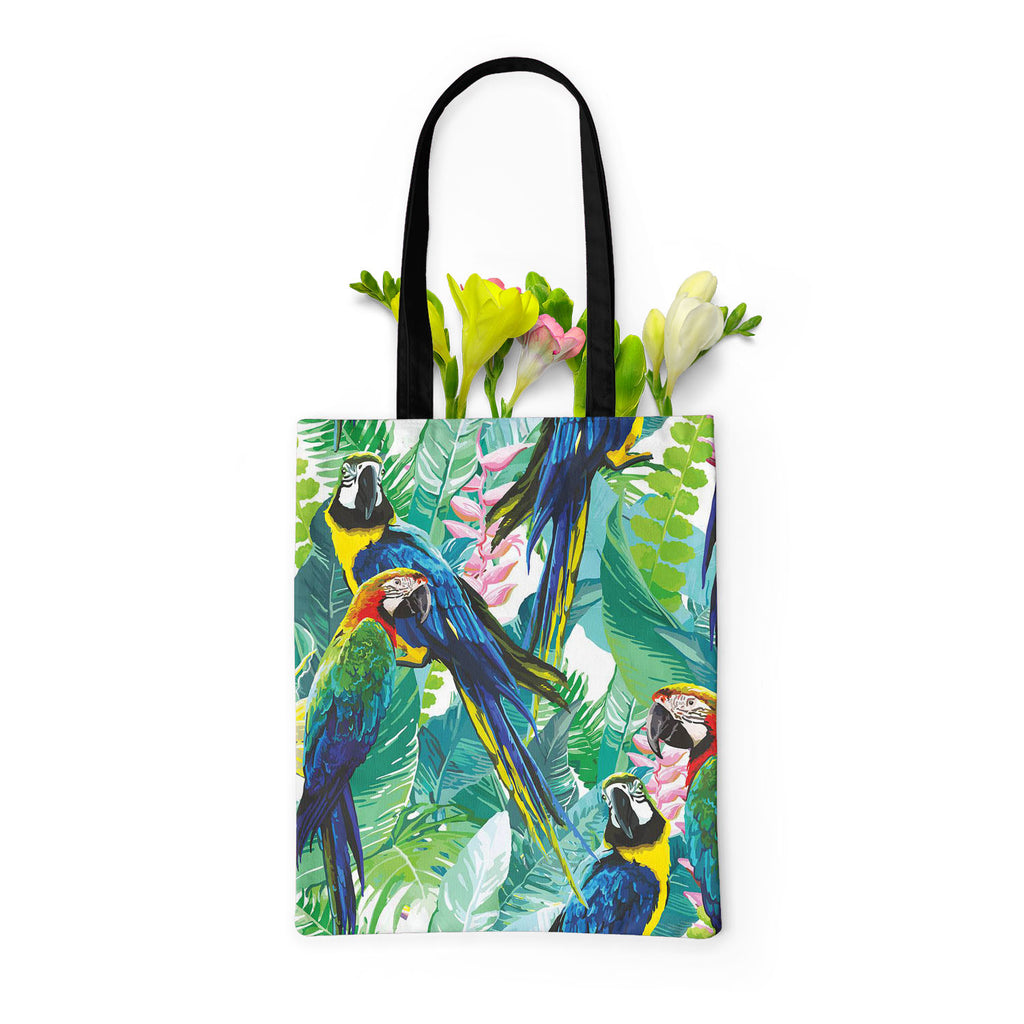 Exotic Birds & Beautiful Flowers D2 Tote Bag Shoulder Purse | Multipurpose-Tote Bags Basic-TOT_FB_BS-IC 5007552 IC 5007552, Animals, Art and Paintings, Birds, Black and White, Botanical, Drawing, Fashion, Floral, Flowers, Illustrations, Love, Nature, Patterns, Pets, Romance, Scenic, Signs, Signs and Symbols, Tropical, White, Wildlife, exotic, beautiful, d2, tote, bag, shoulder, purse, multipurpose, pattern, parrot, jungle, bird, brazil, parrots, macaw, illustration, flower, seamless, background, forest, ani