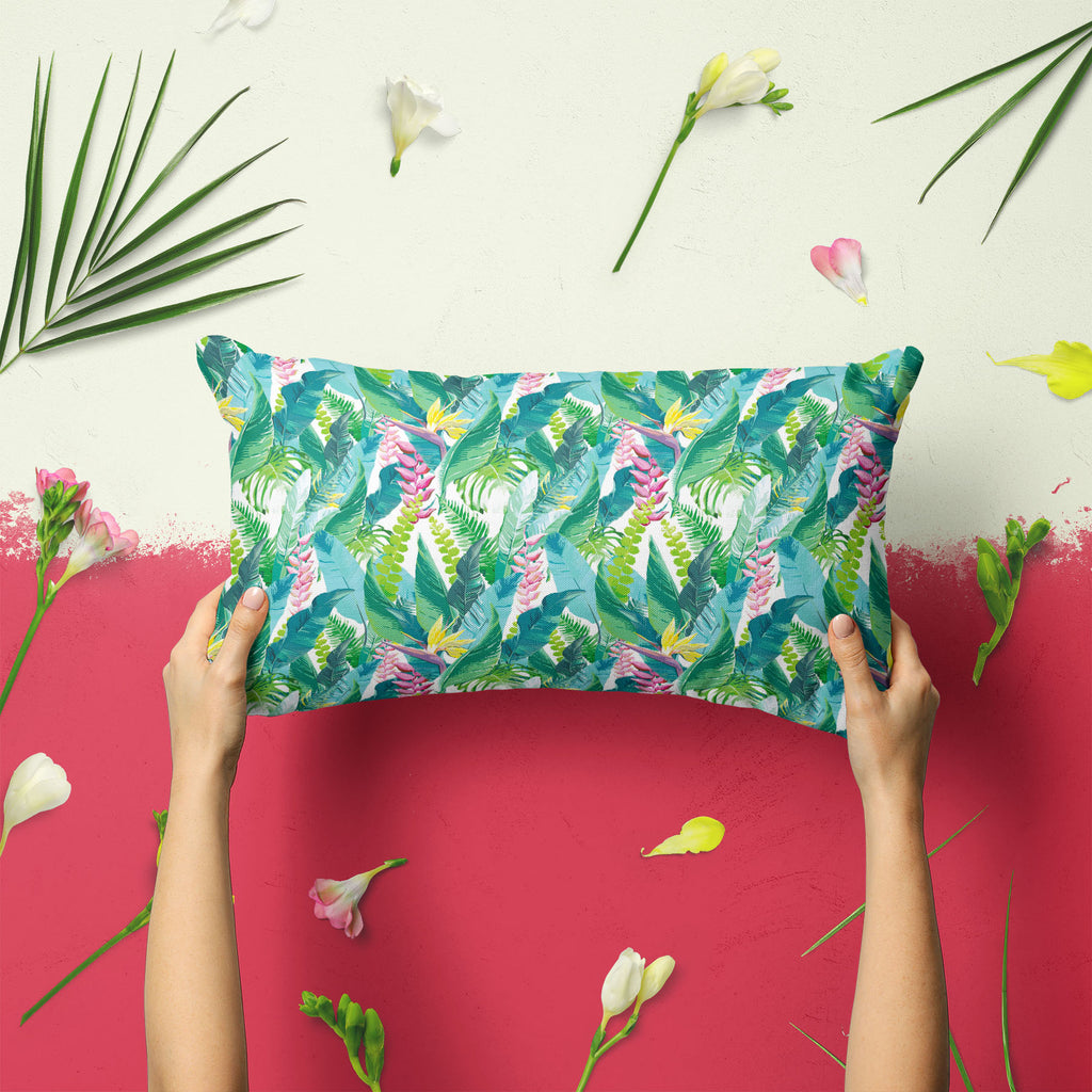 Exotic Flowers & Leaves Pillow Cover Case-Pillow Cases-PIL_CV-IC 5007553 IC 5007553, Art and Paintings, Black and White, Botanical, Digital, Digital Art, Drawing, Fashion, Floral, Flowers, Graphic, Illustrations, Nature, Patterns, Scenic, Signs, Signs and Symbols, Tropical, Watercolour, White, exotic, leaves, pillow, cover, case, pattern, jungle, watercolor, seamless, flower, rainforest, fern, plants, background, texture, palm, leaf, art, beautiful, border, color, colorful, decoration, design, element, fore