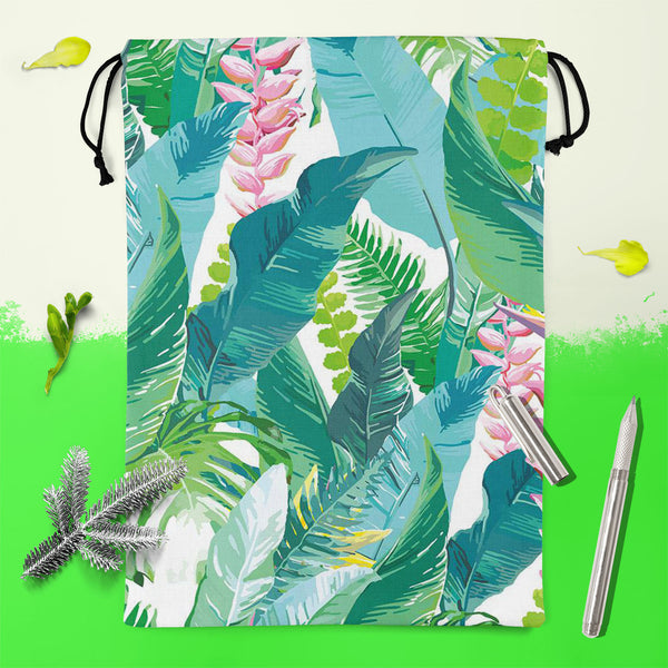 Exotic Flowers & Leaves Reusable Sack Bag | Bag for Gym, Storage, Vegetable & Travel-Drawstring Sack Bags-SCK_FB_DS-IC 5007553 IC 5007553, Art and Paintings, Black and White, Botanical, Digital, Digital Art, Drawing, Fashion, Floral, Flowers, Graphic, Illustrations, Nature, Patterns, Scenic, Signs, Signs and Symbols, Tropical, Watercolour, White, exotic, leaves, reusable, sack, bag, for, gym, storage, vegetable, travel, cotton, canvas, fabric, pattern, jungle, watercolor, seamless, flower, rainforest, fern,