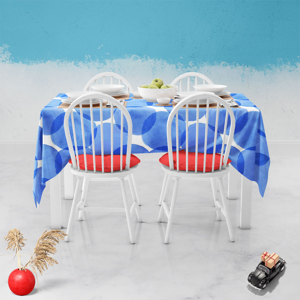 Blue Circles Table Cloth Cover-Table Covers-CVR_TB_NR-IC 5007555 IC 5007555, Abstract Expressionism, Abstracts, Ancient, Art and Paintings, Black and White, Circle, Digital, Digital Art, Dots, Geometric, Geometric Abstraction, Graphic, Historical, Illustrations, Medieval, Patterns, Retro, Semi Abstract, Signs, Signs and Symbols, Splatter, Vintage, Watercolour, White, blue, circles, table, cloth, cover, abstract, art, backdrop, background, color, colorful, decor, design, dot, drawn, drop, element, fabric, gr