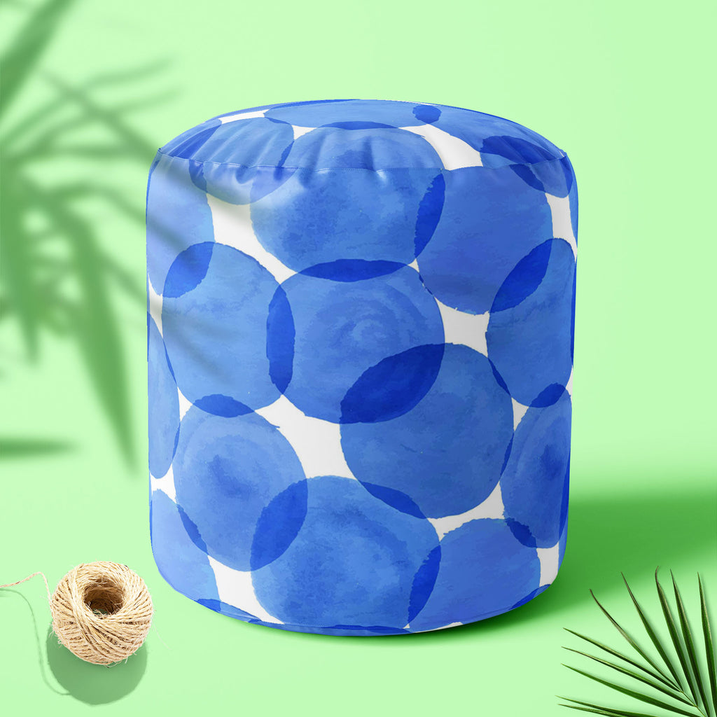 Blue Circles Footstool Footrest Puffy Pouffe Ottoman Bean Bag | Canvas Fabric-Footstools-FST_CB_BN-IC 5007555 IC 5007555, Abstract Expressionism, Abstracts, Ancient, Art and Paintings, Black and White, Circle, Digital, Digital Art, Dots, Geometric, Geometric Abstraction, Graphic, Historical, Illustrations, Medieval, Patterns, Retro, Semi Abstract, Signs, Signs and Symbols, Splatter, Vintage, Watercolour, White, blue, circles, footstool, footrest, puffy, pouffe, ottoman, bean, bag, canvas, fabric, abstract, 